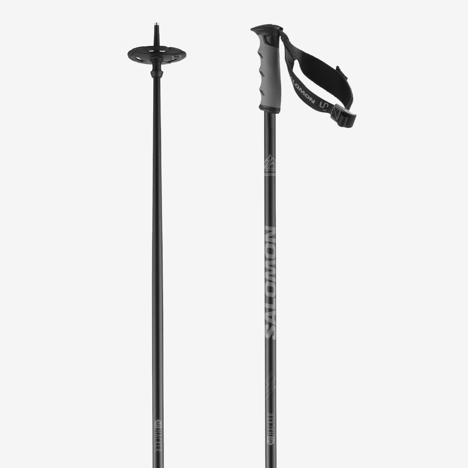 HACKER S3 Bâtons de ski alpin U Black
