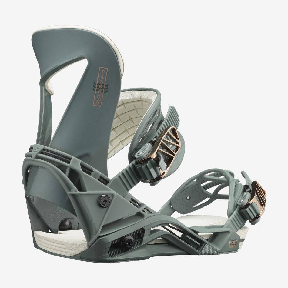 HOLOGRAM Fixations de snowboard F Green-Cream