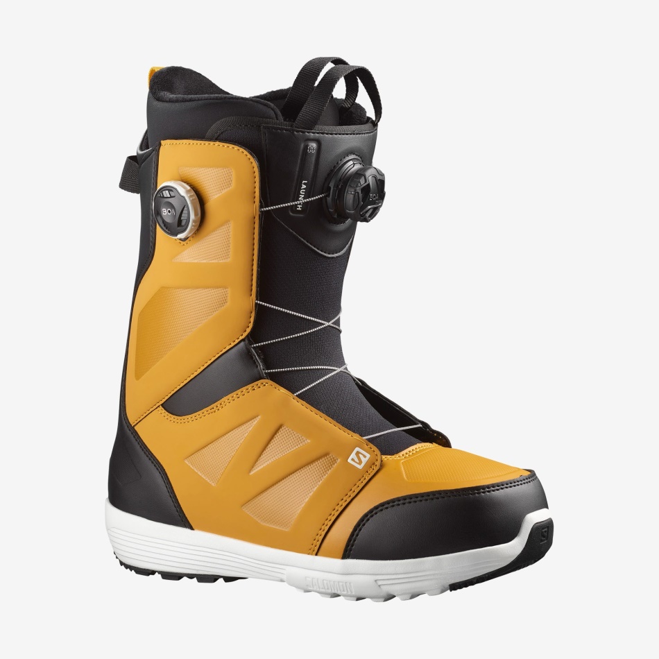 LAUNCH BOA SJ BOA Boots de snowboard H Golden Yellow-Black-White