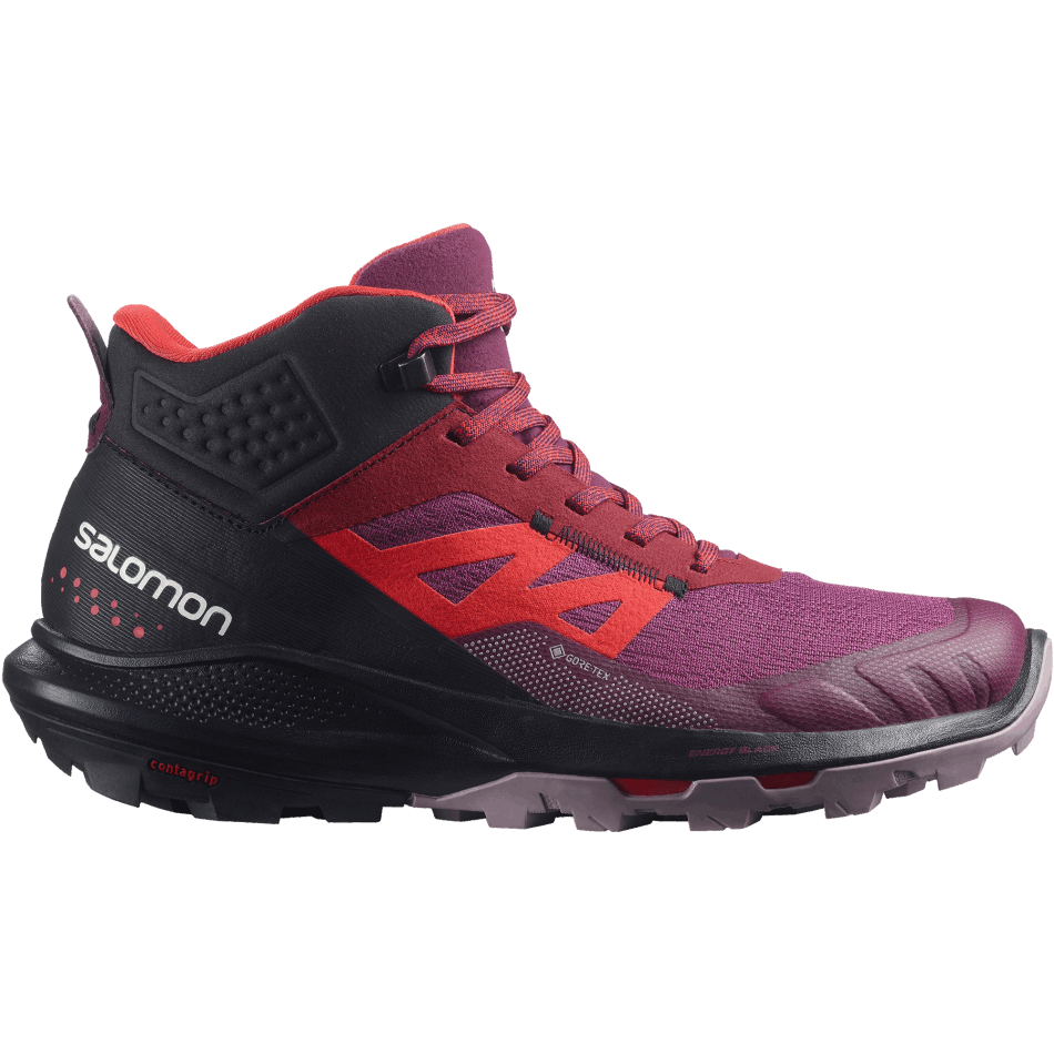 OUTPULSE MID GORE-TEX Chaussures de randonnée F Grape Wine-Ice-Poppy Red