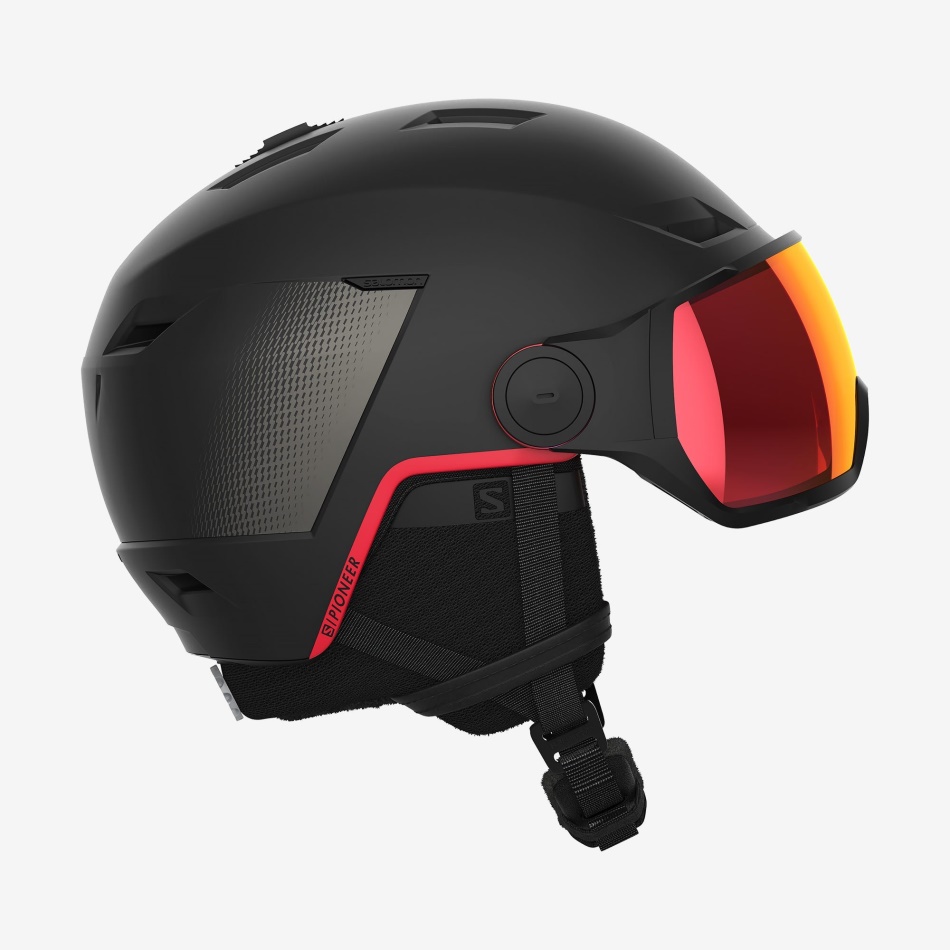 PIONEER LT VISOR SIGMA Goji Red H - Casque U Black-Goji Berry