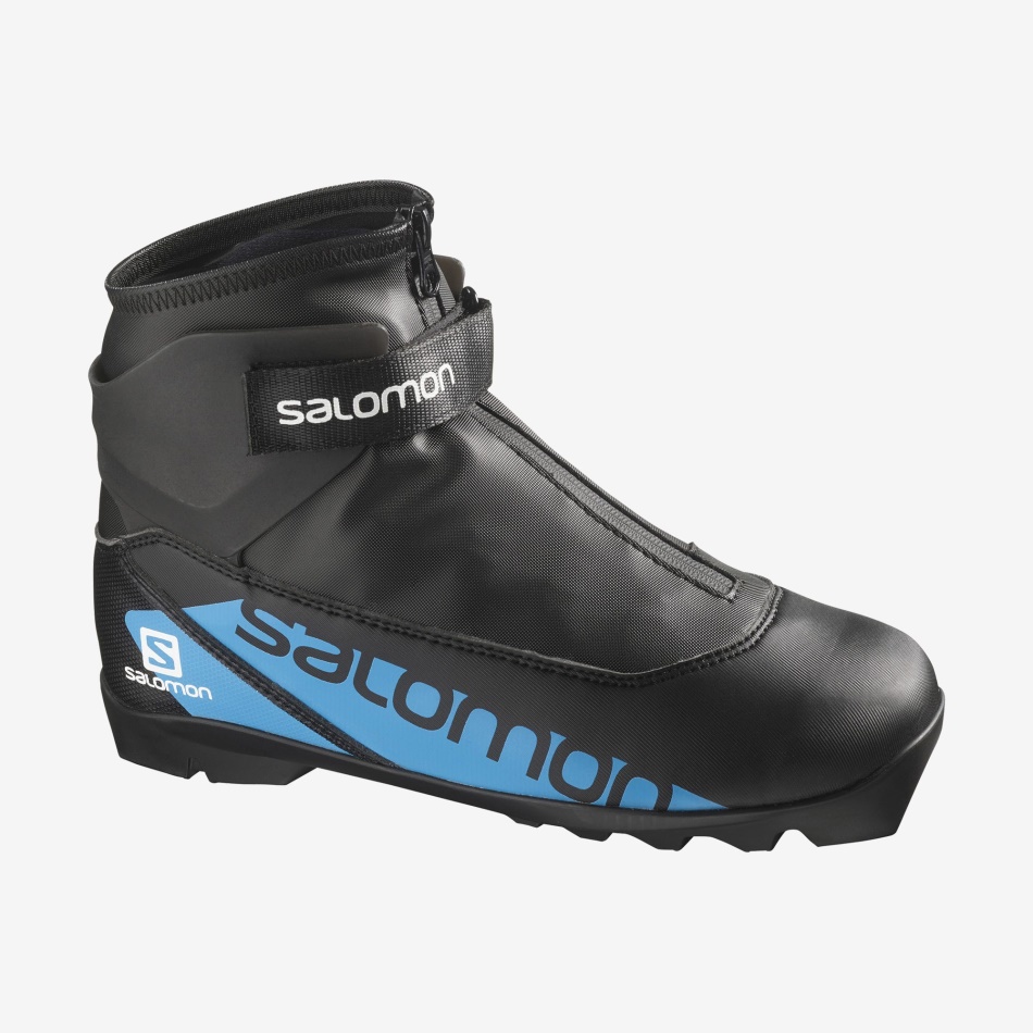 R/COMBI Junior - Chaussures de ski nordique classique/skating E Black-Process Blue