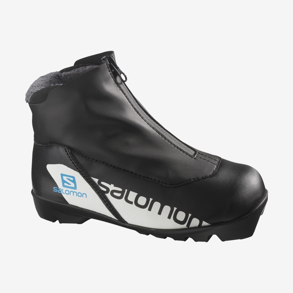 RC Junior - Chaussures de ski nordique classique E Black-Process Blue