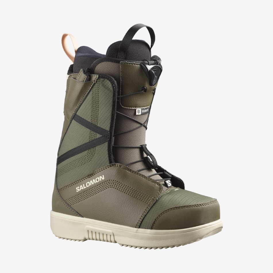 SCARLET Boots de snowboard F Army Green-X-Rainy Day-Black