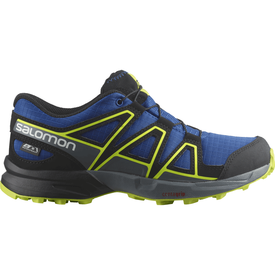 SPEEDCROSS CLIMASALOMON™ WATERPROOF Junior - Chaussures E Nautical Blue-Black-Acid Lime