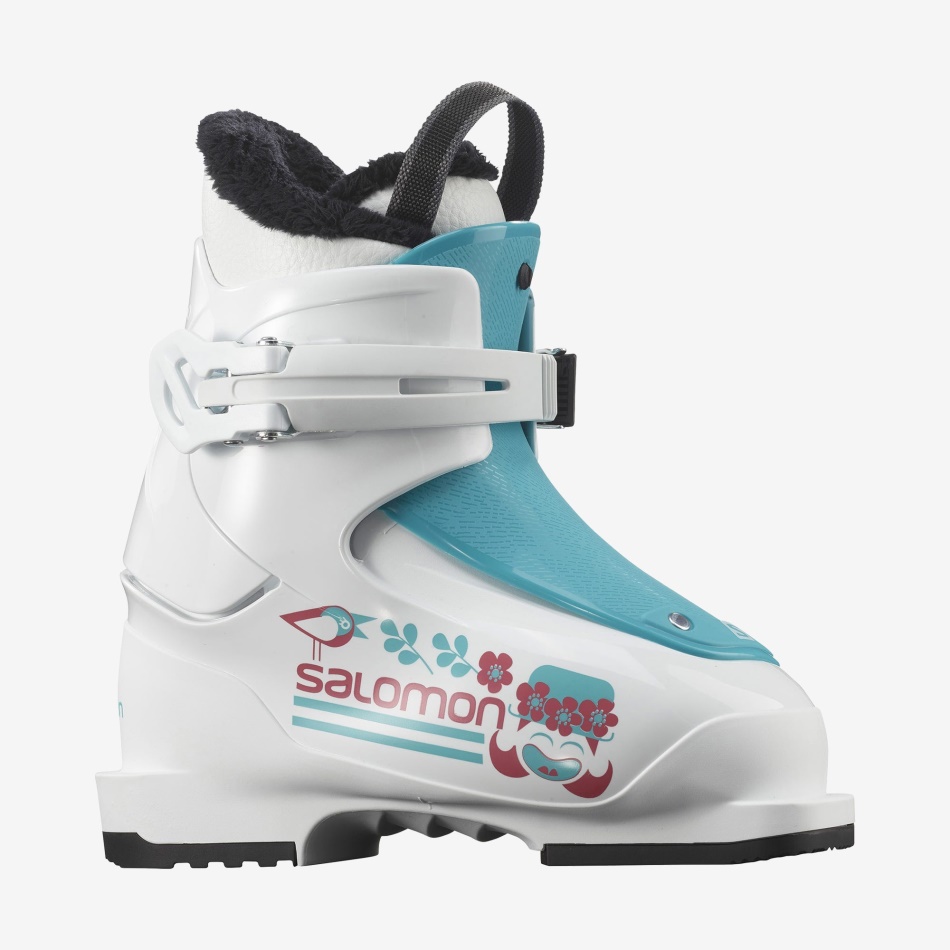 T1 GIRLY Junior - Chaussures de ski de piste E White-Scuba Blue