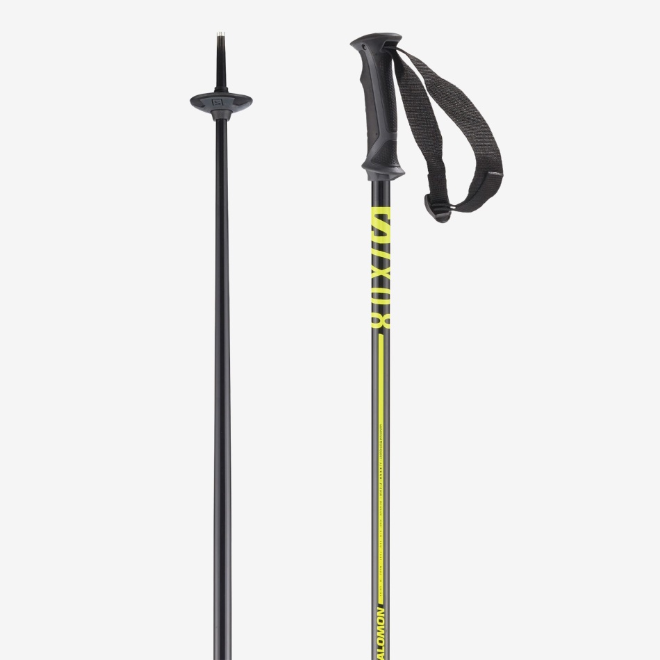 X 08 Bâtons de ski alpin U Black-Yellow