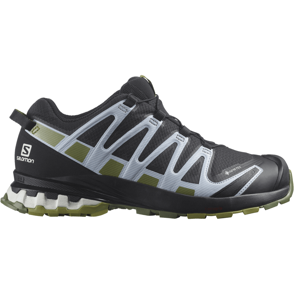 XA PRO 3D v8 GORE-TEX Chaussures de trail running F Black-Green Moss-Zen Blue