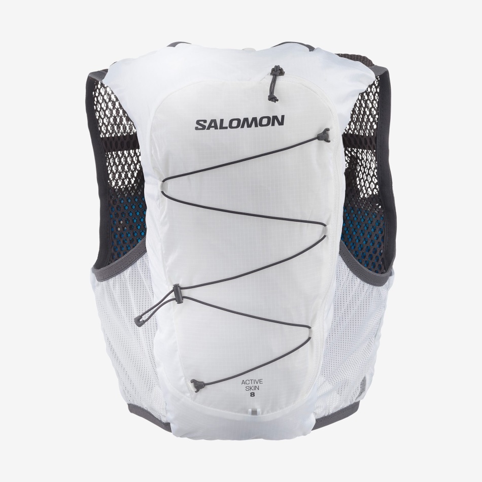 ACTIVE SKIN 8 Veste d'hydratation de running F avec flasks incluses WHITE-EBONY