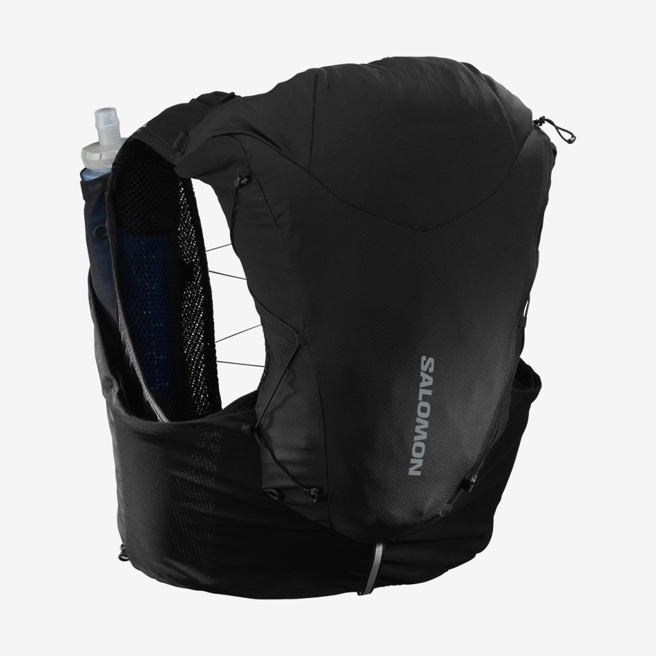 ADV SKIN 12 Veste d'hydratation de running U avec flasks incluses BLACK