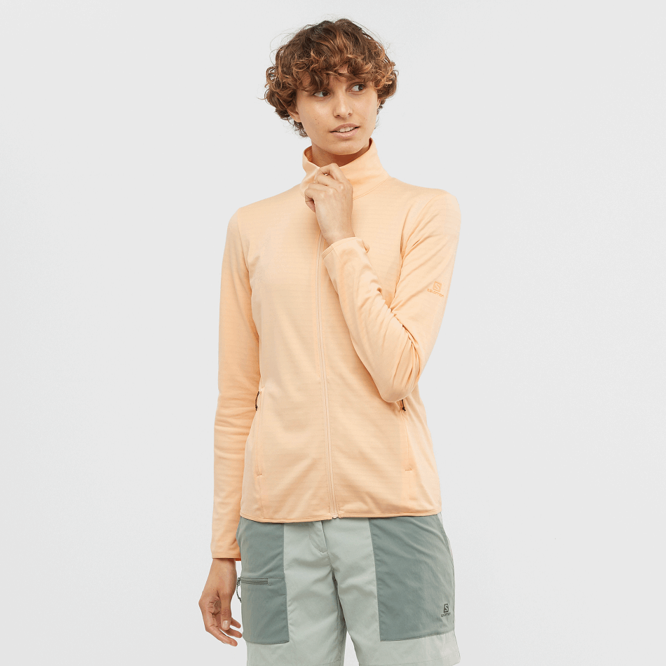 ESSENTIAL LIGHTWARM Couche intermédiaire entièrement zippée F APRICOT ICE