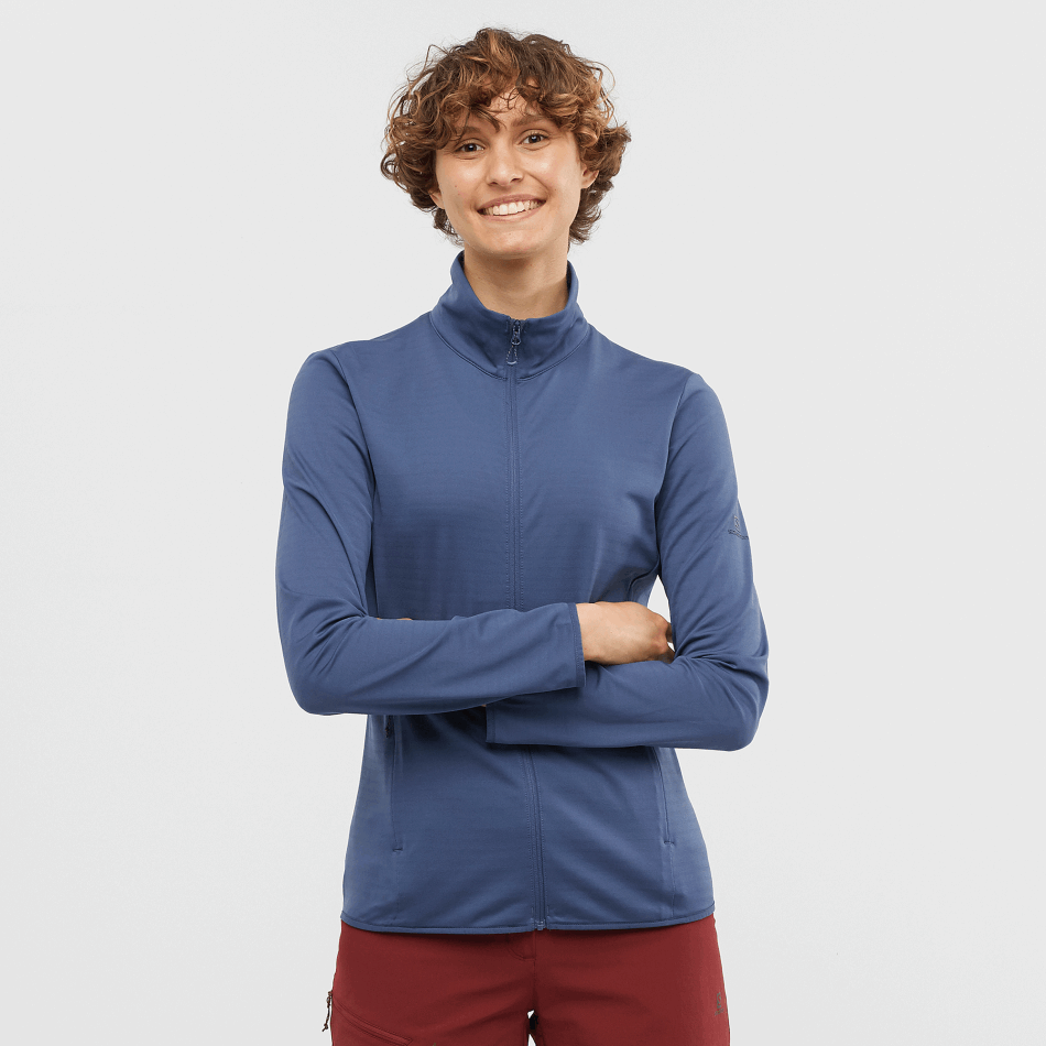 ESSENTIAL LIGHTWARM Couche intermédiaire entièrement zippée F DARK DENIM
