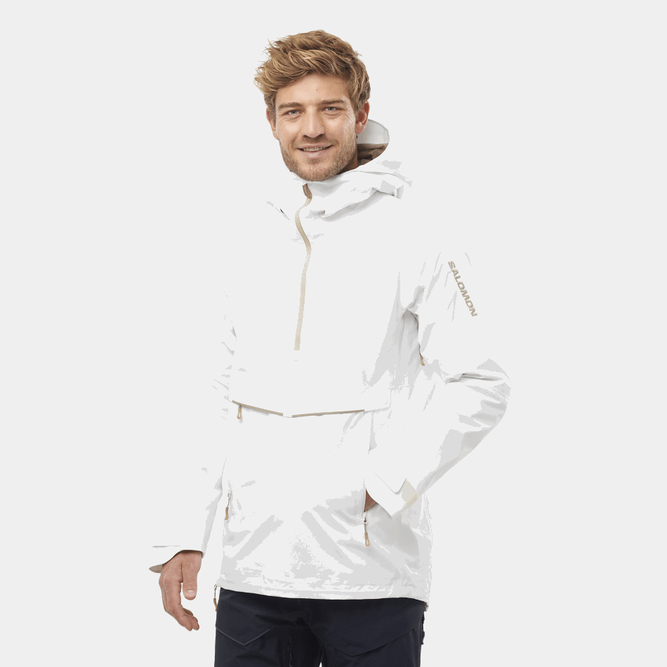 GRAVITY GORE-TEX ANORAK Veste isolante à capuche H WHITE-ROASTED CASHEW