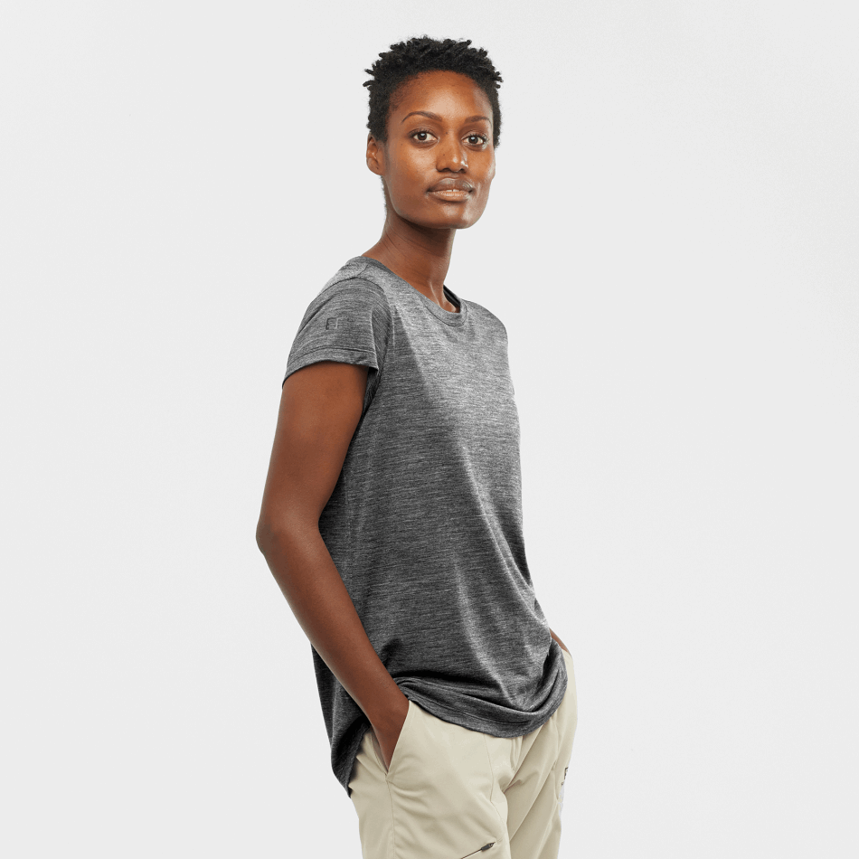 OUTLIFE MERINO BLEND T-shirt à manches courtes F BLACK