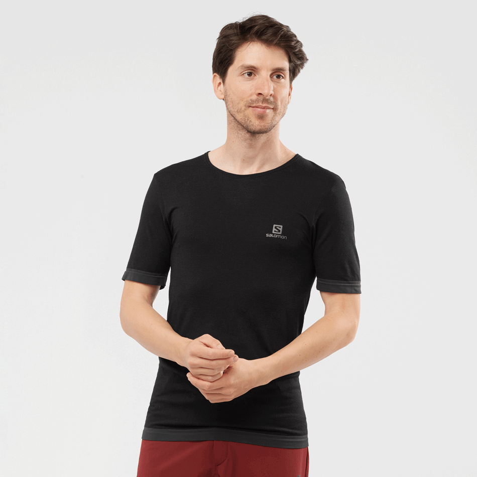 OUTSPEED WOOL SEAMLESS T-shirt à manches courtes H BLACK