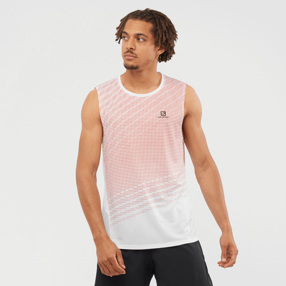 SENSE AERO Débardeur H WHITE-Fiery Red