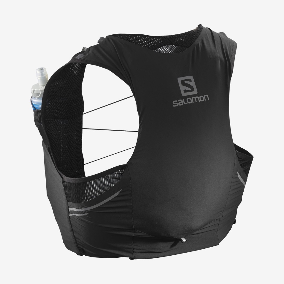 SENSE PRO 5 Veste d'hydratation de running U avec flasks incluses BLACK